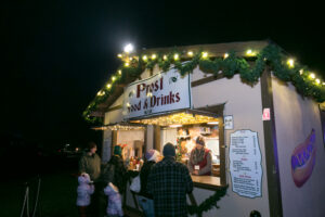 Prost booth with delicious food and drinks
