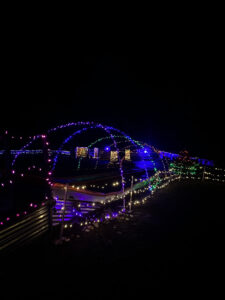 impressive tubing hill lit up at night