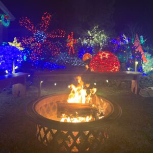 Fire Pit Inside of Light Display