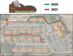 Silverton Chirstmas Market Map 2020 versus 2021