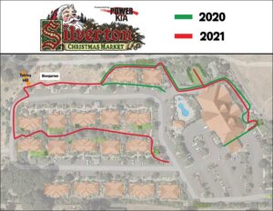 Silverton Chirstmas Market Map 2020 versus 2021